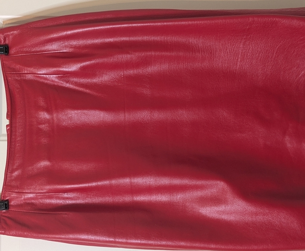 Riva's Leather Red Skirt